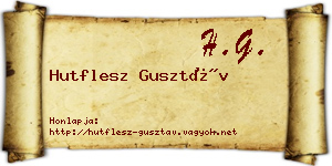 Hutflesz Gusztáv névjegykártya